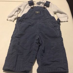 Corduroy overalls with onesie